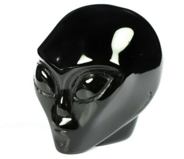 Black Obsidian Alien  Skull